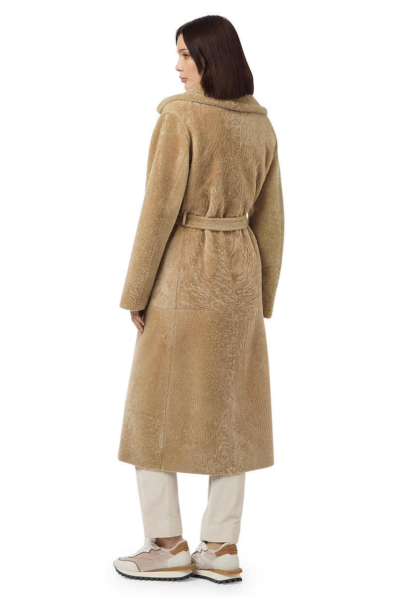 LONG SHEARLING COAT