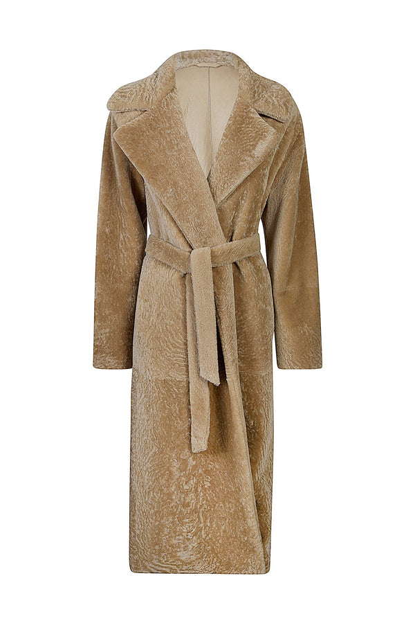 LONG SHEARLING COAT