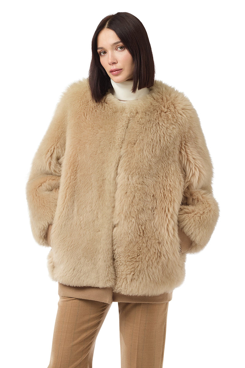 SHEARLING BOMBER JACKET SHEARLING + WOOL