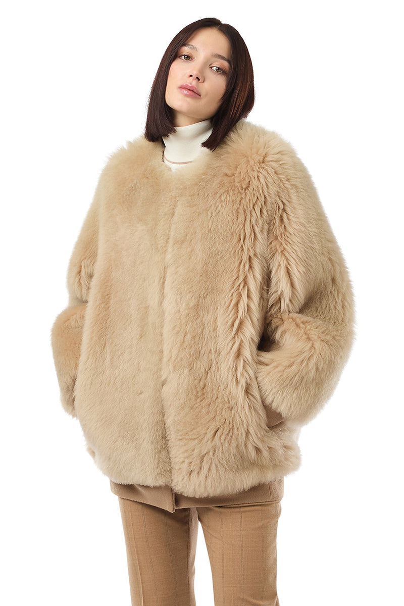 SHEARLING BOMBER JACKET SHEARLING + WOOL