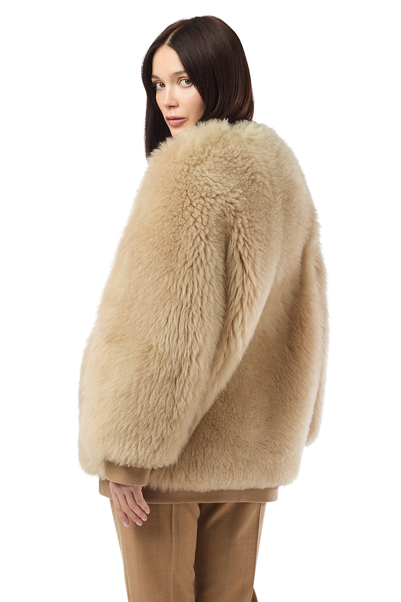 SHEARLING BOMBER JACKET SHEARLING + WOOL