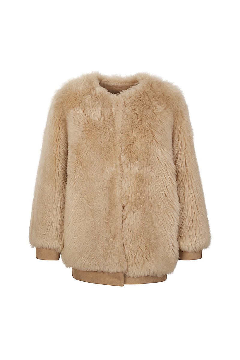 SHEARLING BOMBER JACKET SHEARLING + WOOL