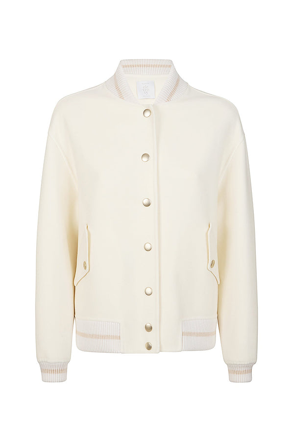 WOOL BOMBER JACKET WITH KNITTED PARTS