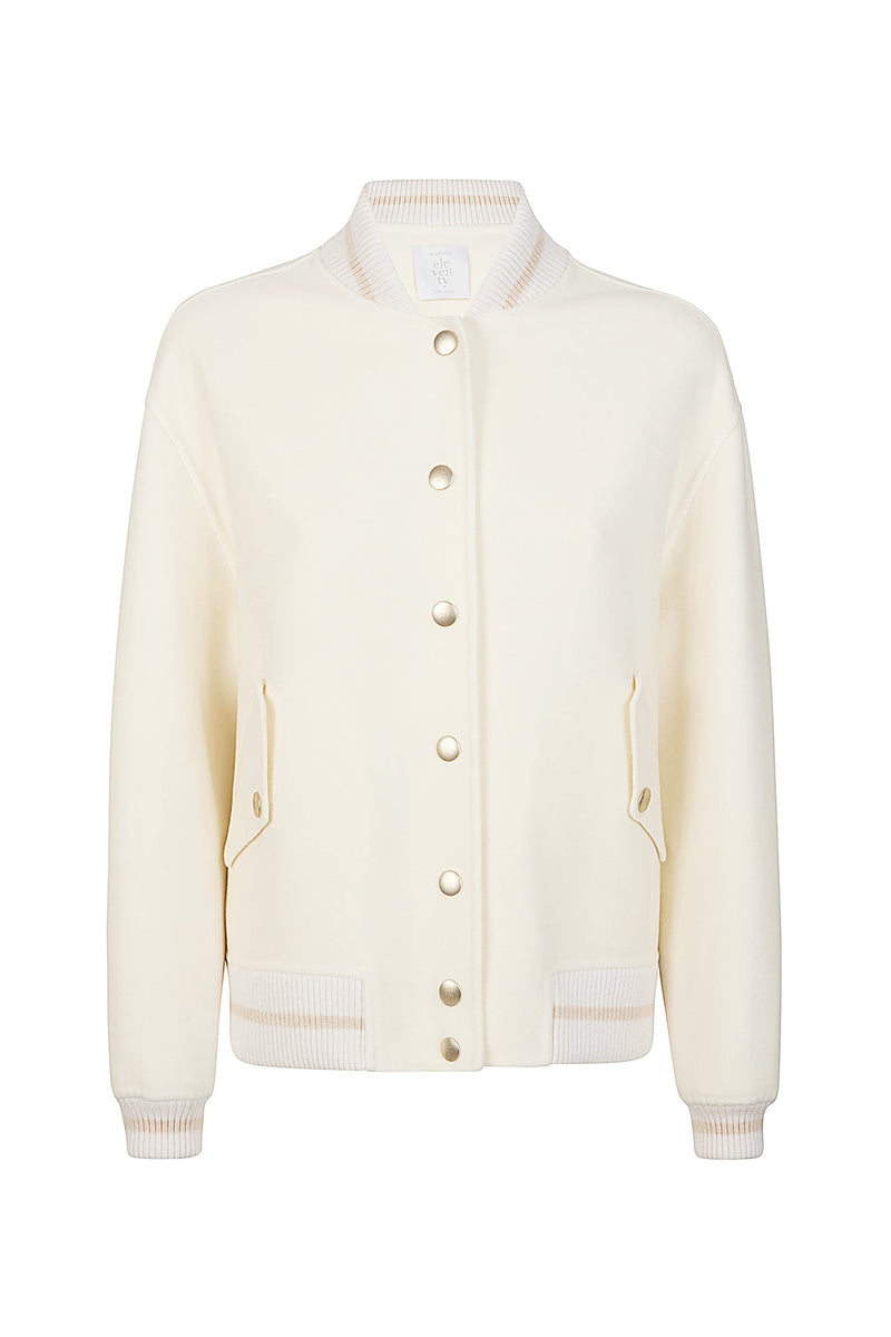 WOOL BOMBER JACKET WITH KNITTED PARTS