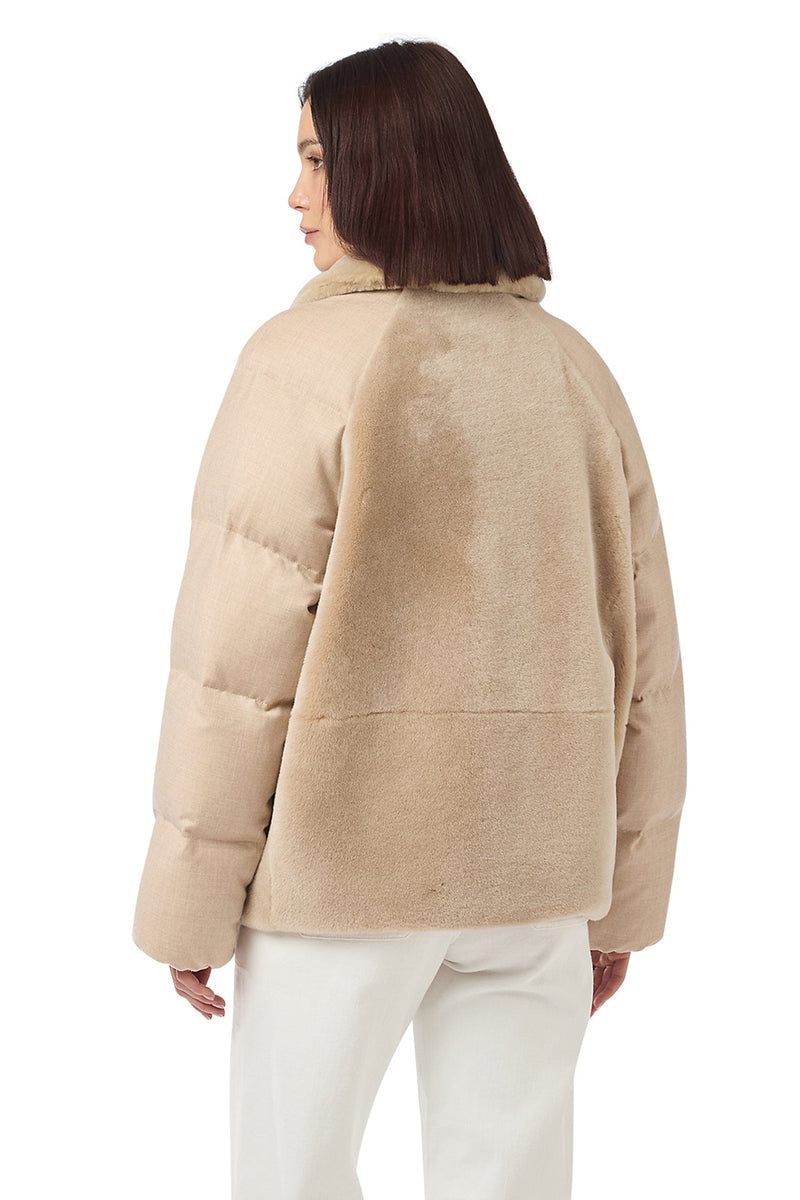 SHEARLING BOMBER JACKET SHEARLING + WOOL
