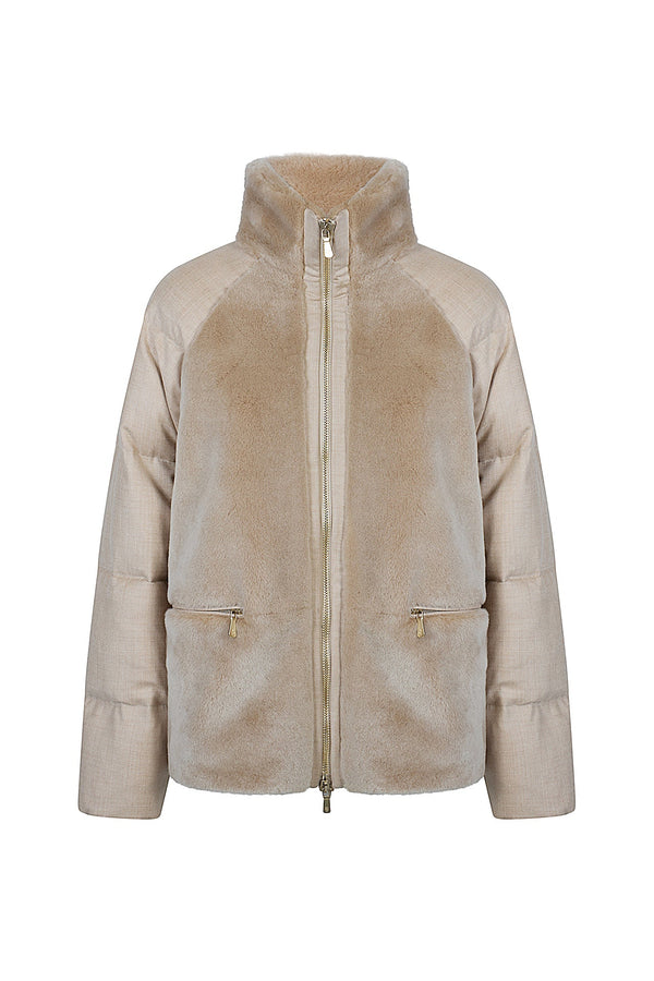 SHEARLING BOMBER JACKET SHEARLING + WOOL