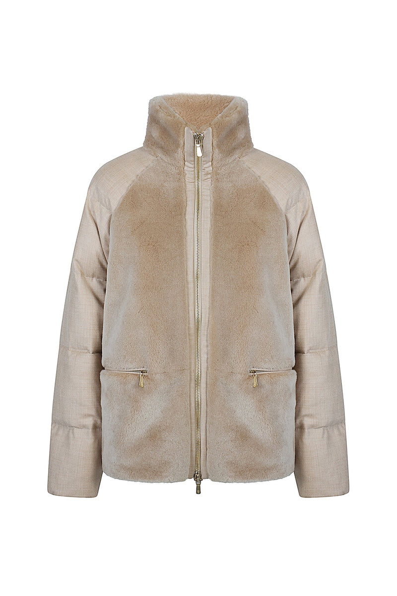 SHEARLING BOMBER JACKET SHEARLING + WOOL