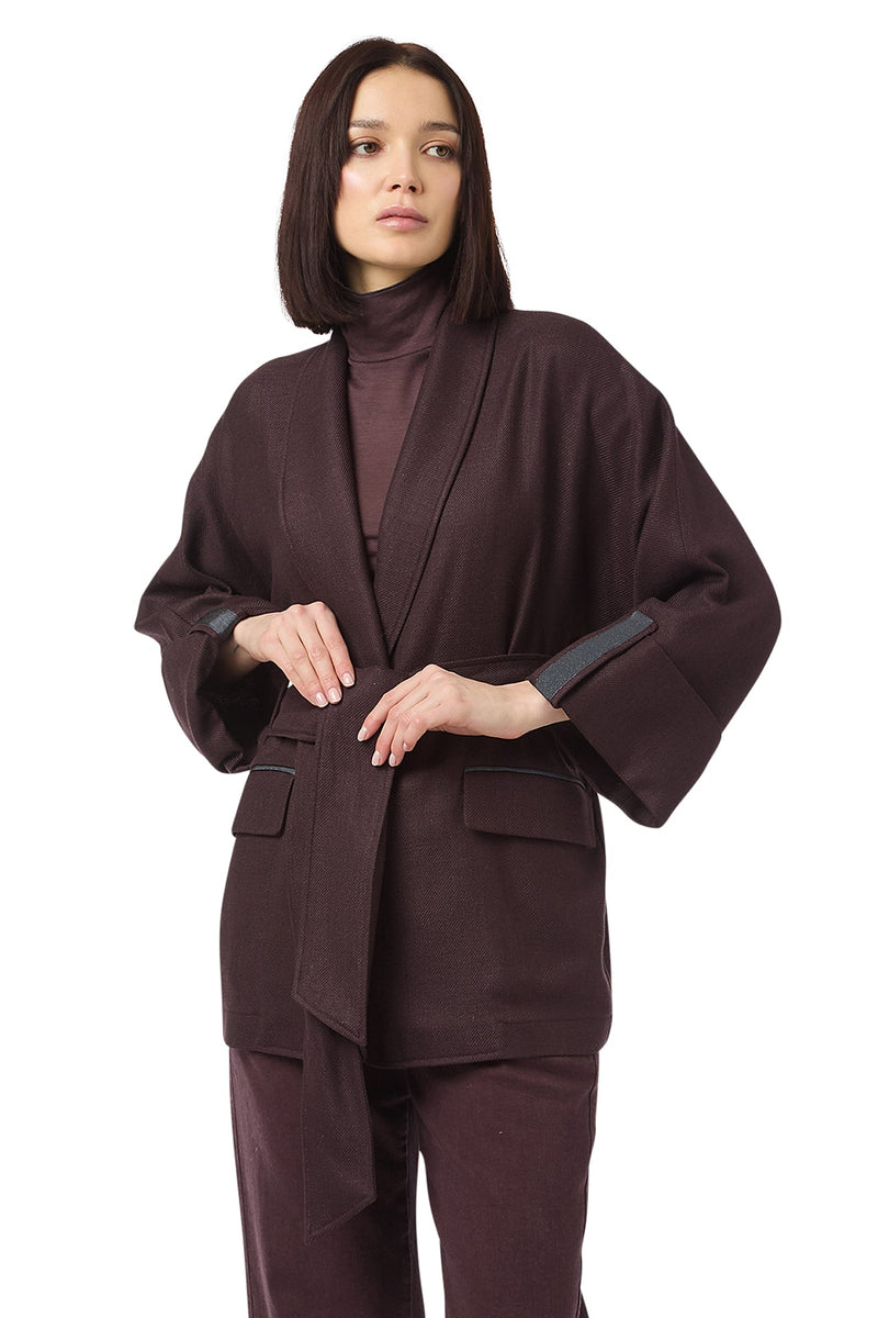 JACKET WITH BELT
