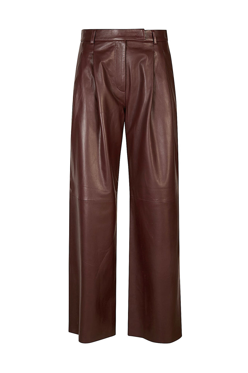 LEATHER TROUSERS WITH PENCES