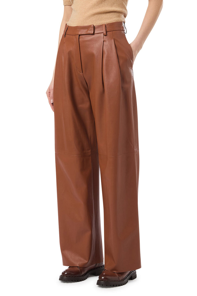 LEATHER TROUSERS WITH PENCES
