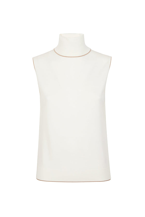 MAGLIA DOLCEVITA LANA 14 MICRON CON TIPPING