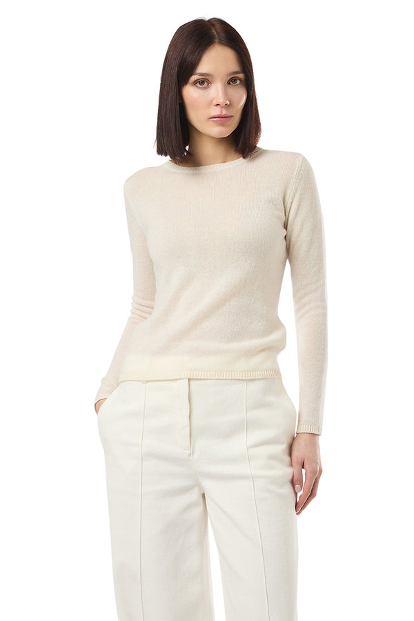 CREW NECK GAUZE SWEATER