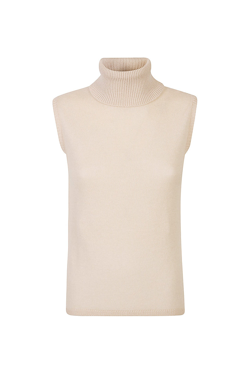 SLEEVELESS GAUZE SWEATER