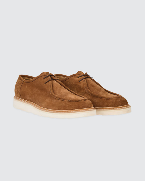 Eleventy Men\'s Lace Up Suede Dress‎ Shoes Cream Tan Size US 12 EU 46 Eleventy Suede Low Top Sneaker (Men) | Nordstrom main image 3