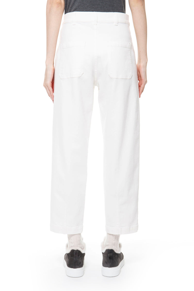 DENIM TROUSERS WITH PLEATS