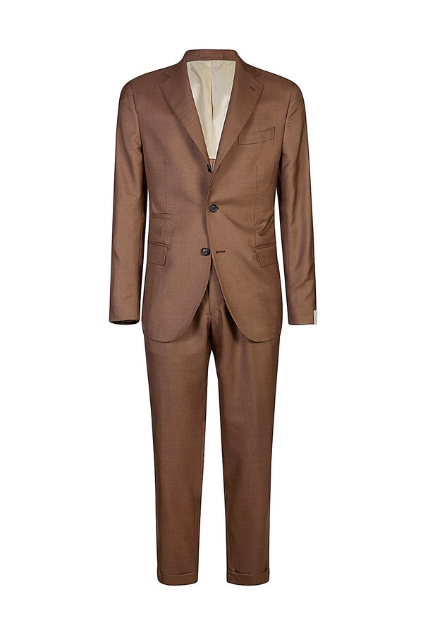 SINGLE-BREASTED CASHMERE AND SILK SUIT